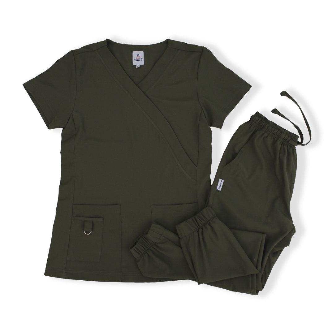 Conjunto Verde Militar Jogger para dama