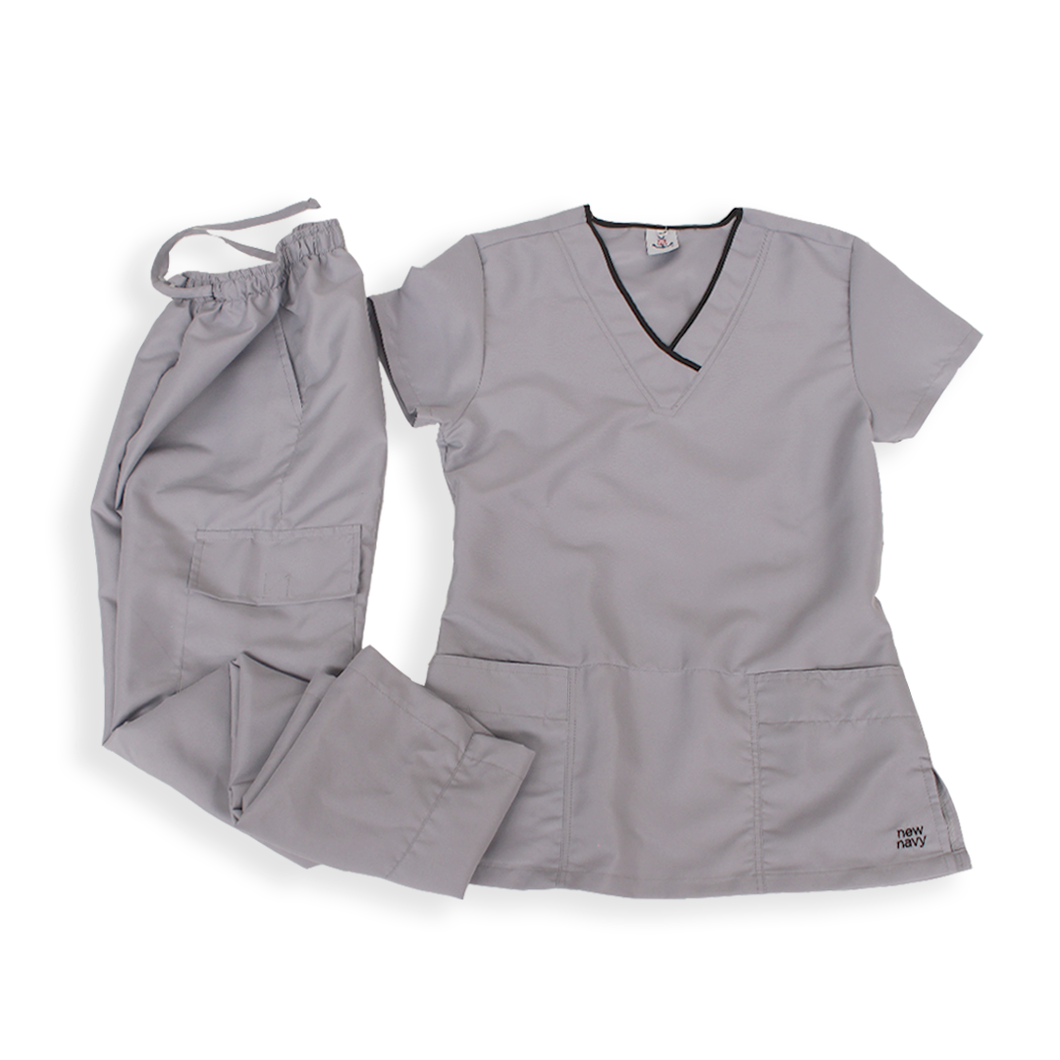 Conjunto quirúrgico Gris Perla Clásico para dama